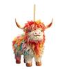 2023 Colorful Cute Acrylic Cow Car Accessory Adorable Cartoon Style For Decor Vehicle