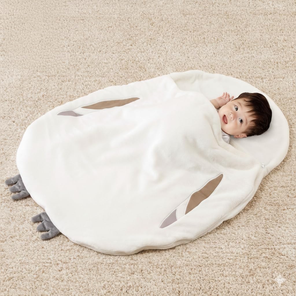 Nitori N Warm Sleeping 2116100007400 Bag, Long-tailed Tit, Ivory, SN25, слоновая кость