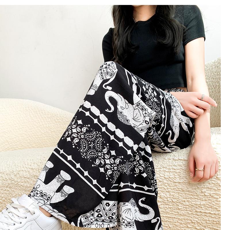 Elephant Yoga Pants With High Waist And Wide Legs For Summer Casual Wear