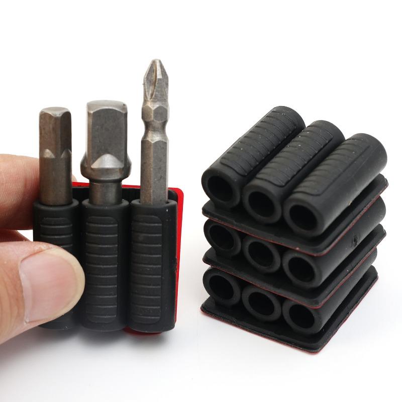 1/10pcs 3Holes Drill Add-on Quick Change Bits Holders Black Batch Head Storage Strip Most Portable Clip Power Tool Accessories