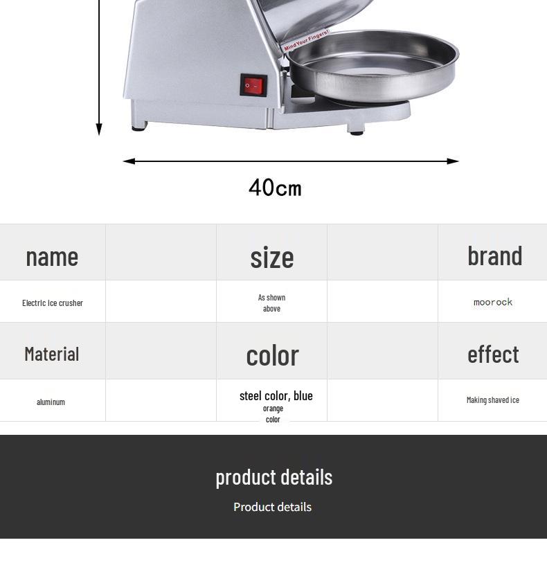 Portable Ice Maker & Electric Ice Crusher with Tray for Coffee Shops