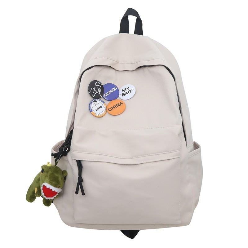2024 Новый корейский Харадзюку Ульззан Школьный ранец для учеников средней школы Простой большой вместимости Японский однотонный студенческий рюкзак