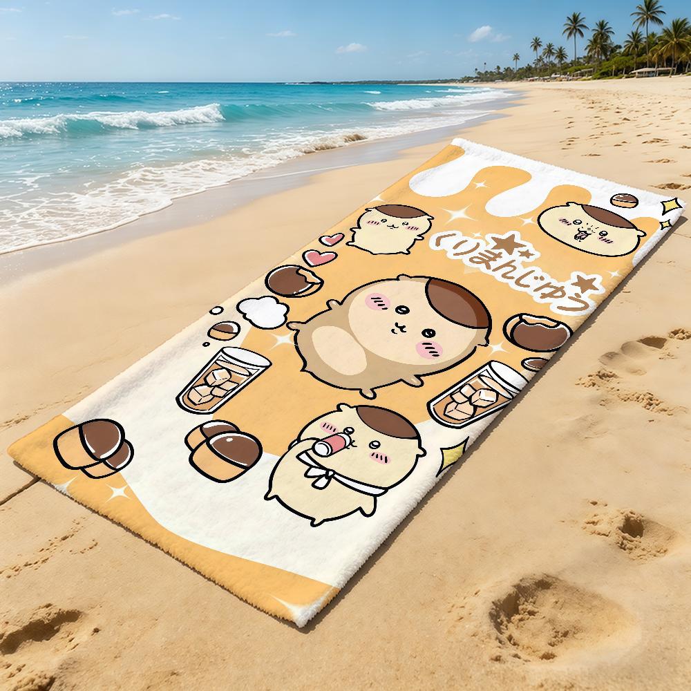 Cartoon Towel For Outdoor Camping Beach Towel Cute Super K-Kurimanju-Es Absorbent Quick-Drying Summer Towel