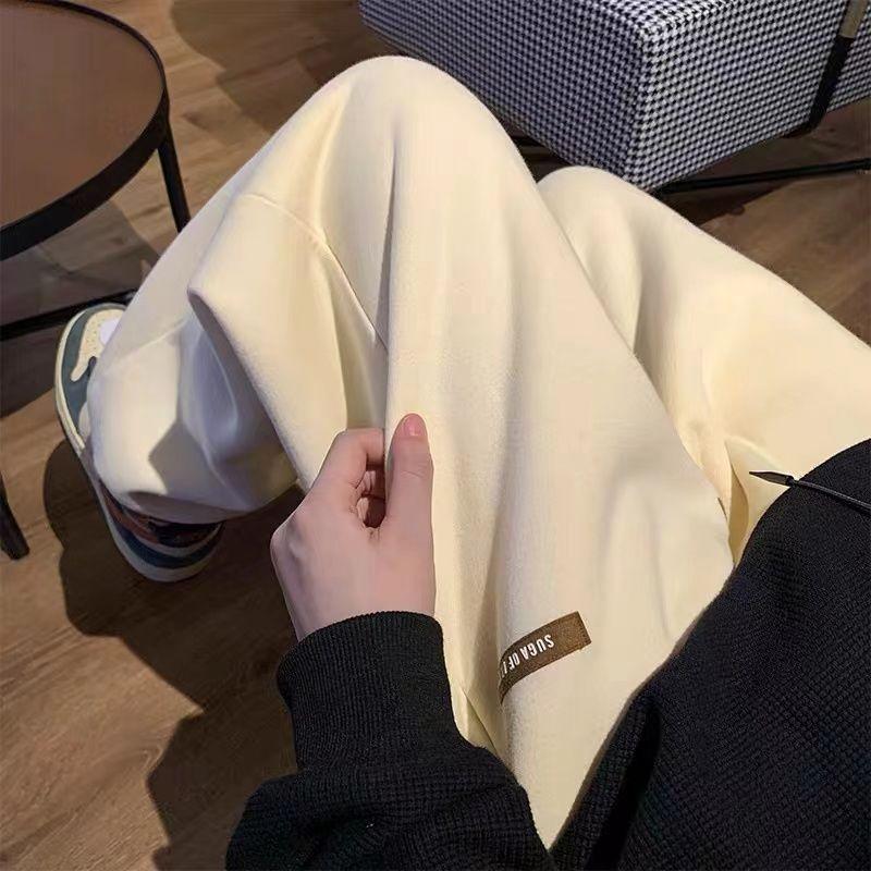 Pantaloni della tuta da donna autunno inverno pantaloni caldi pantaloni casual pantaloni larghi lunghezza agnello pantaloni sportivi caldi