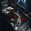 Tappetino Mouse Gotico Bianco Nero Grande Mousepad da Gioco Estetica Centipede Accessori PC Tappetino Esteso Tappetini Mouse Tastiera Ufficio
