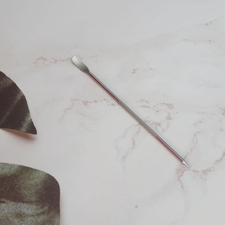 Pear Wood Coffee Latte Art Needle with Golden Hoop Handle
