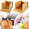 Bamboo Bread Slicer with Crumb Tray for Home Baking