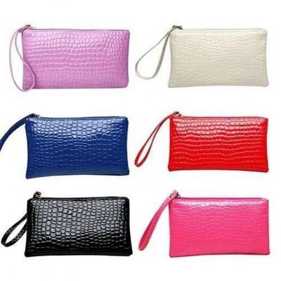 PU Women's Zero Wallet Fashion Handbag Card Bag Money Crocodile Pattern Handheld Bag Women's Handbags Fashion Clutches