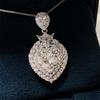 5 Carat D Color Heart-Shaped Moissanite Pendant - Luxury European & American Style