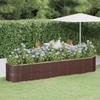vidaXL Raised Bed Galvanized Steel 368x80x68 Cm Brown