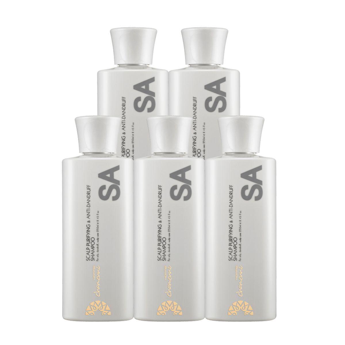 Shamenne SA Shampoo 250ml x 5 (Refreshing for Oily, Dandruff-Free Scalp)