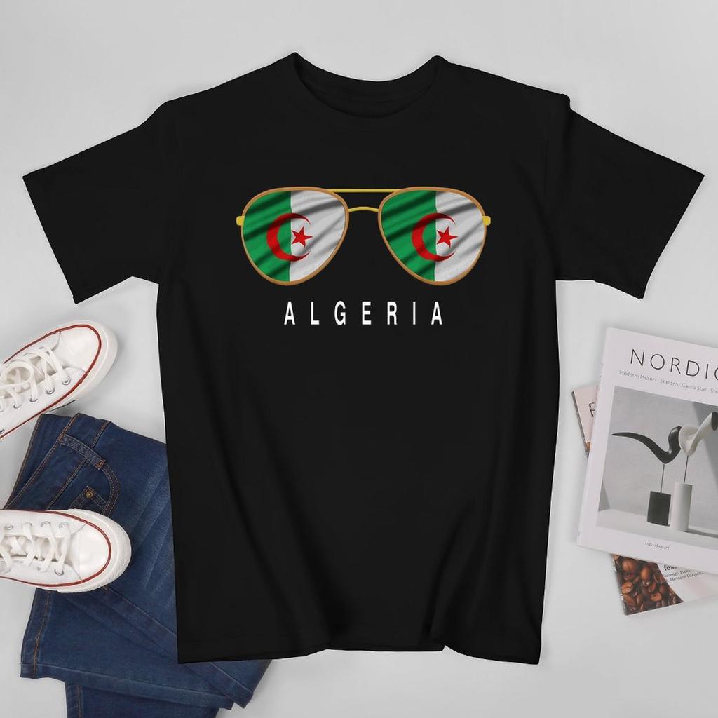 More Design Algeria Flag Algerian Unisex Tshirt Tees Tshirt Oneck T Shirts Unisex Boys Clothing 100 Cotton