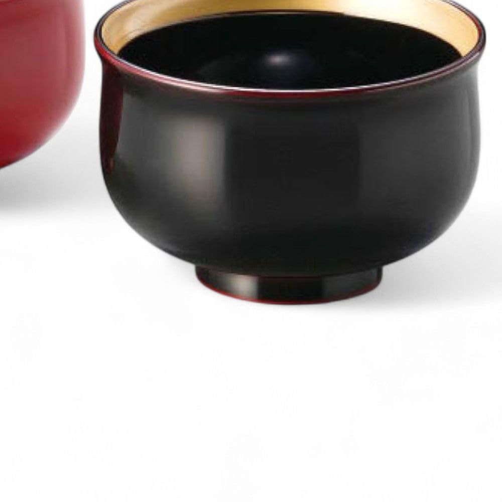 Set of 2 Lacquerware Made in J-kitchens Bowls, Hand-Painted, Japan, PID-529234