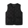 Premium Quilted Vest Button Model, Autumn and Winter Windproof, Cold and Warm Vest Women's Wear Casual Sports