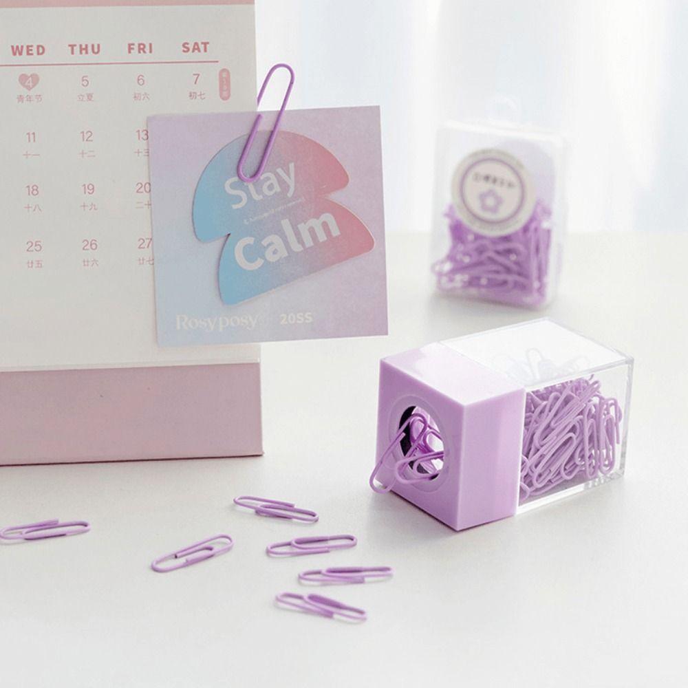 Office Supplies Transparent Magnetic Absorption Box Paperclip Holder Desk Storage Clips Dispenser