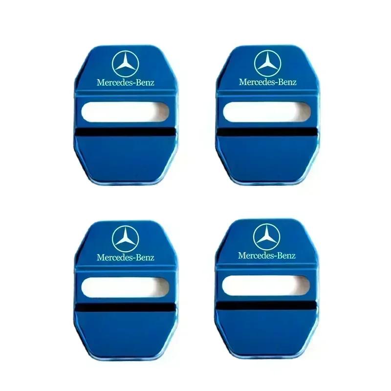 

4PCS Car Styling Car Door Lock Covers stikcer Case for Mercedes Benz New B/C/E Class A Class C200L GLC GLK CLA GLA Accessories