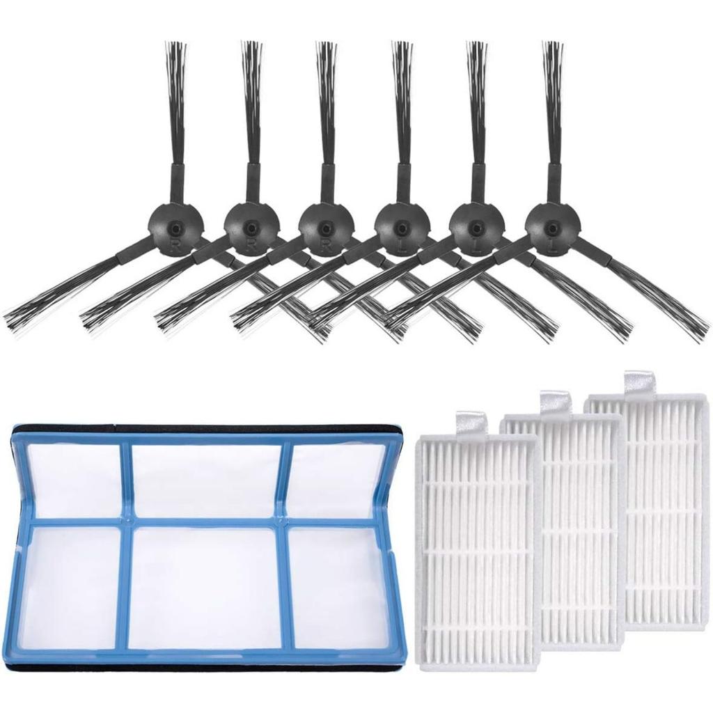Replacement Accessories Kit Compatible with ILIFE V3 V3s V5 V5s pro Robot Vacuum Cleaner,1 Primary Filter+3 Pro Robot Vacuum Cleaner Filters+6 Side