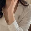 New Broken Silver Twins Baroque Natural Pearl Bracelet for Women's Simple and Luxury Feeling Online Red Bead Live Handicraft