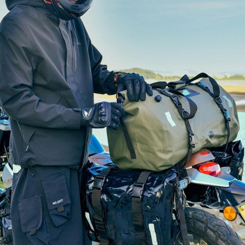 Heavy Type Waterproofed Cycling Storage Bag Bike Luggage Pack for Motorcycles Trip Hiking Boatings