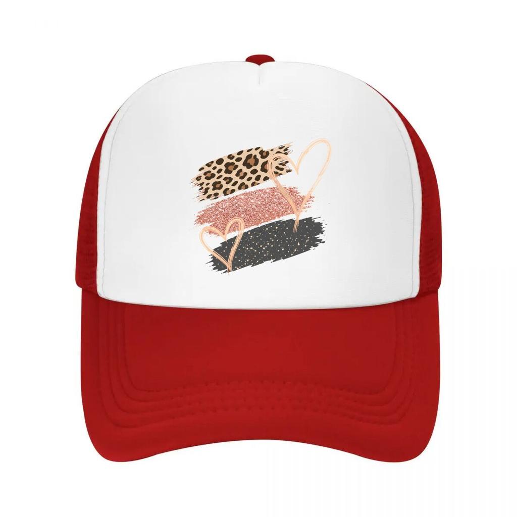 Wild Hearts Glam Brush Stripe Graphi Mesh Baseball Cap Casual Hat Outdoor For Womens Unisex FeUnisex