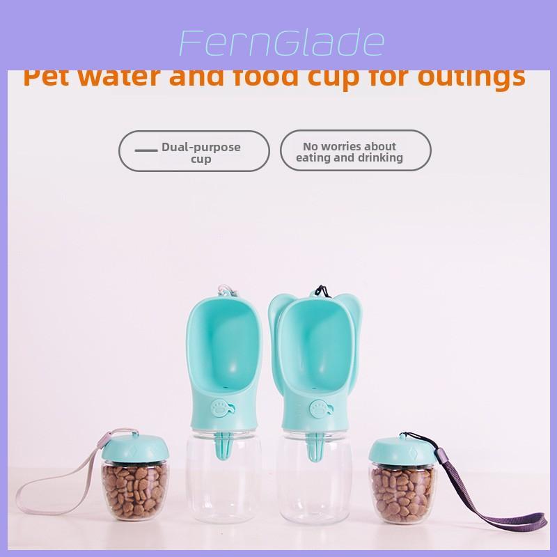 Pet Travel Water Bottle With Storage For Dogs And Cats Portable Drinking Cup