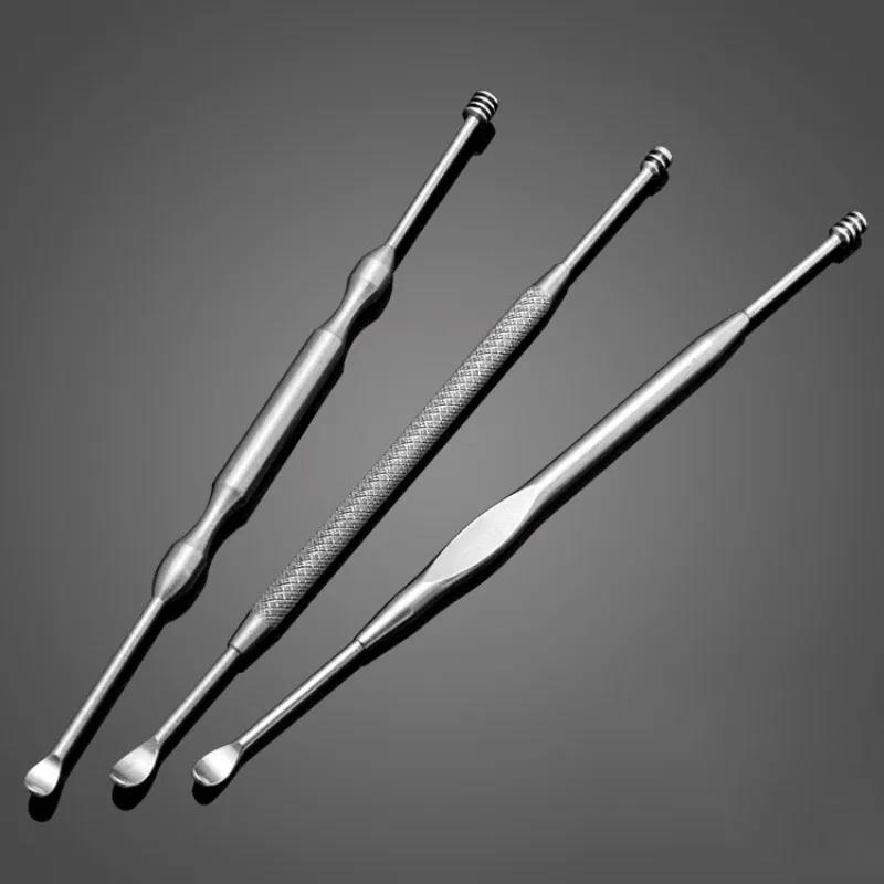 Curățător Dublu pentru Îndepărtarea Cerumenului Auricular, Remover Dublu pentru Ceară Auriculară, Curățare 360°, Instrumente pentru Îngrijirea Urechilor din Oțel Inoxidabil