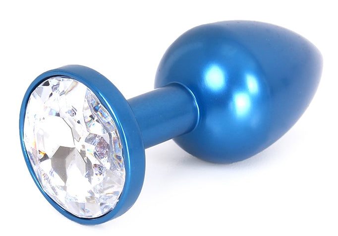 Gem Light Aluminum Jewel Plug 6 X 2.8 Cm Blue - Kiotos - Anal Jewelry