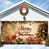 1pc oversized Christmas garage door cover  Christmas background  with Christmas tree  gifts  and lights