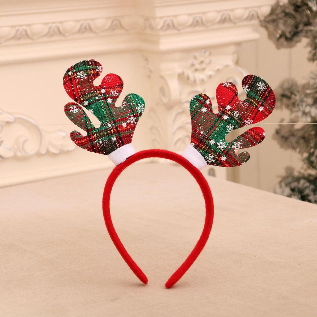 Individually Packaged Cartoon Christmas Headbands: Festive Decorations and Party Gifts with Antlers.