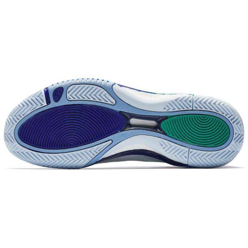 Anta Herren Splash 7 Dallas Schnürung Bequem Stilvoll Niedrig geschnitten Volle Länge Stickstoff-Technologie Basketballschuhe Weiß/Blau/Grün 112521131-5