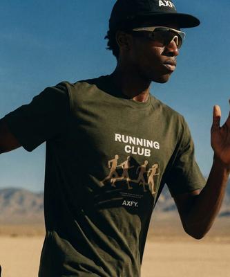 Egseupai Running Club Coolever Short Sleeve T-Shirt - Khaki