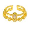 [Golden Diamond Dream] Medieval Vintage Narrow Version Full Of Diamonds Zir*****Pen Ring Geometric Super Fairy Stacked Ring