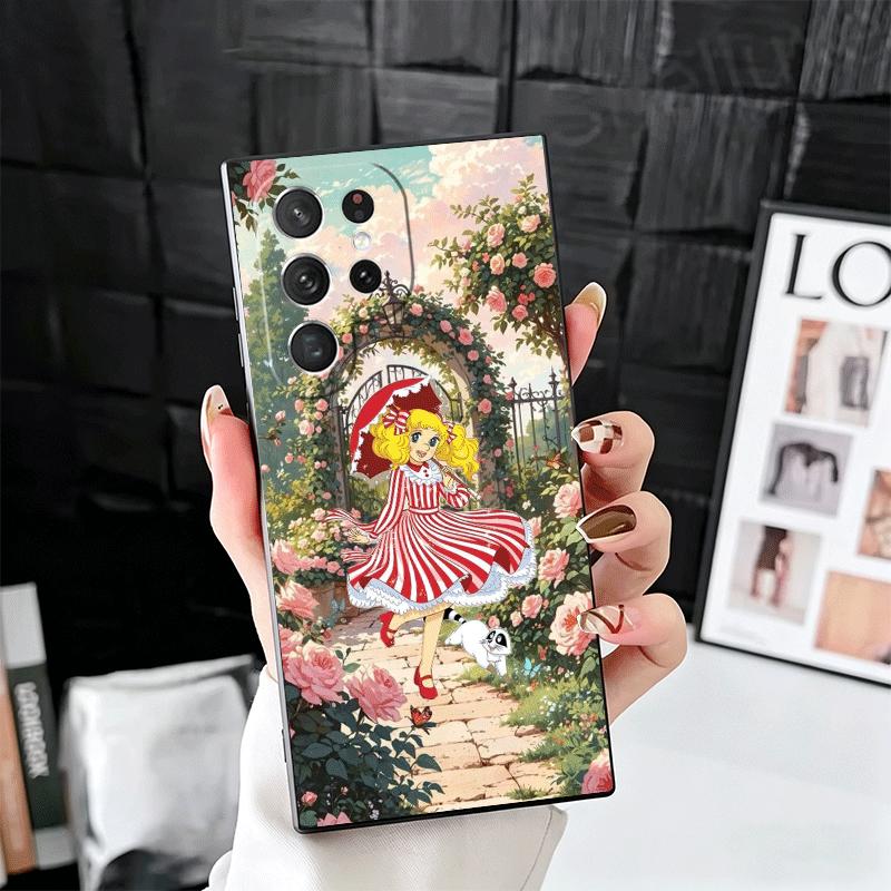 Anime Candy Candy Soft Phone Case for Samsung Galaxy S26 S25 Edge S24 Ultra S23 Plus S22 S21 FE S20 Black Cover Back Shell