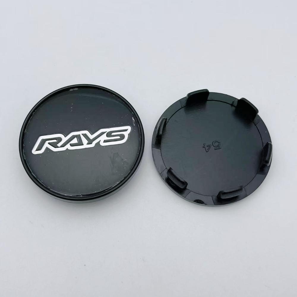 4pcs 54mm Car Wheel Center Caps With RAYS Logo Emblem Wheel Centre Cover Auto Rims Dust Cover Hubcaps Car Styling Accessories