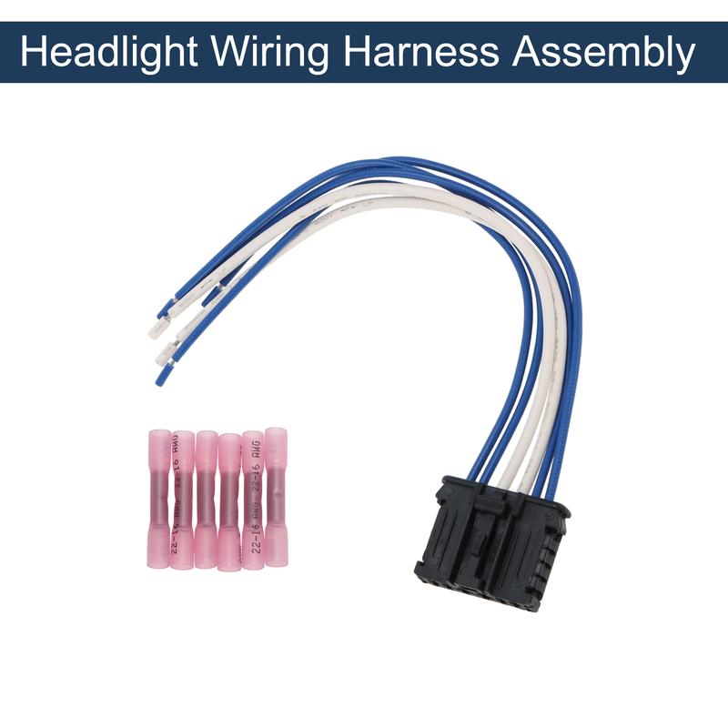 X Autohaux No.1606248780 Headlight Wiring Harness Assembly for Peugeot 206 98-17 1 Set