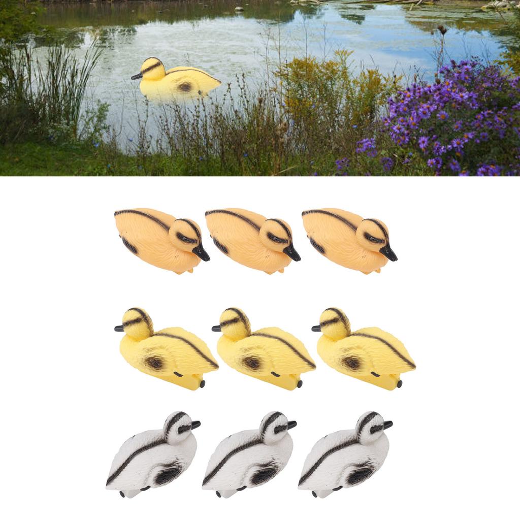 Entenküken Lockvogel Kunststoff Fischteich Ornament Schwimmende Ente Hohe Simulation Wasserdekoration Super Süß für Schwimmbad