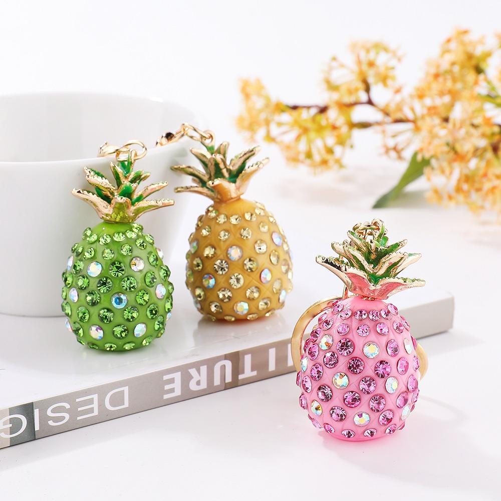 Mini Pineapple Keychain, Diamond Set, Women's Bag Pendant, Creative Handmade Accessories, Small Gifts
