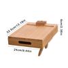 Bamboo Couch Tray, Multi-Function Folding Sofa Armrest Tray With 360°Rotating Phone&Pad Bracket, Tv Tray For Eating And Beverage