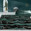 Abstract Green Ripple Carpet Living Room Decoration Sofa Area Rugs Non-slip Bedroom Lounge Floor Mat Kid Room Bedside Door Mats