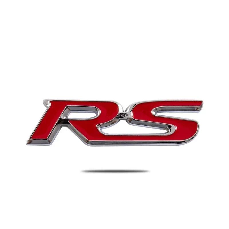 Metalowe Emblematy Logo RS 3D Naklejka na Błotnik Tylny Bagażnik Dla FIT Jazz Civic HRV Jade Emblemat na Gril Przedni Akcesoria Samochodowe