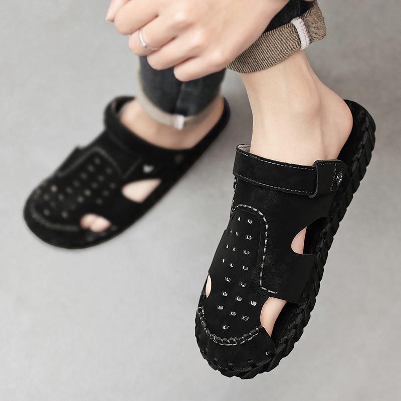 Fashion Men Sandals Summer Leisure Beach Holiday Sandals Men Shoes 2024 New Outdoor Sneakers Male Retro Comfortable Casual Sandals Men
