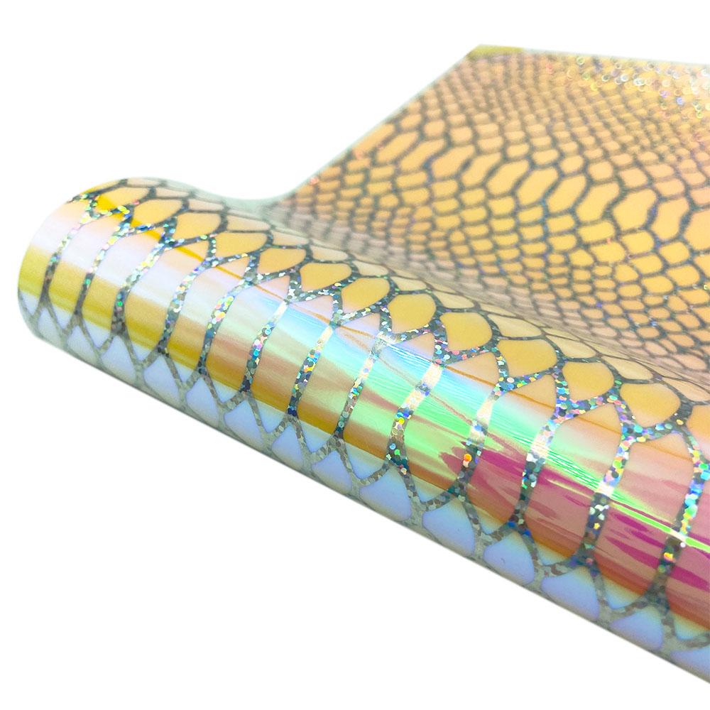 Holographic Adhesive Craft Vinyl for Cut Easy to Weed & Transfer Iridescent Film for Home Decor Logo Letters Car Glass Sheets