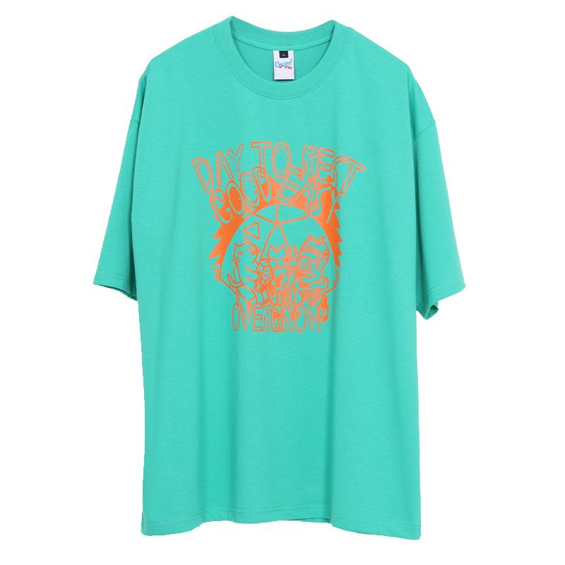 Overgrow Camping Easy Semi-Oversized T-Shirt [Emerald] Emerald/L