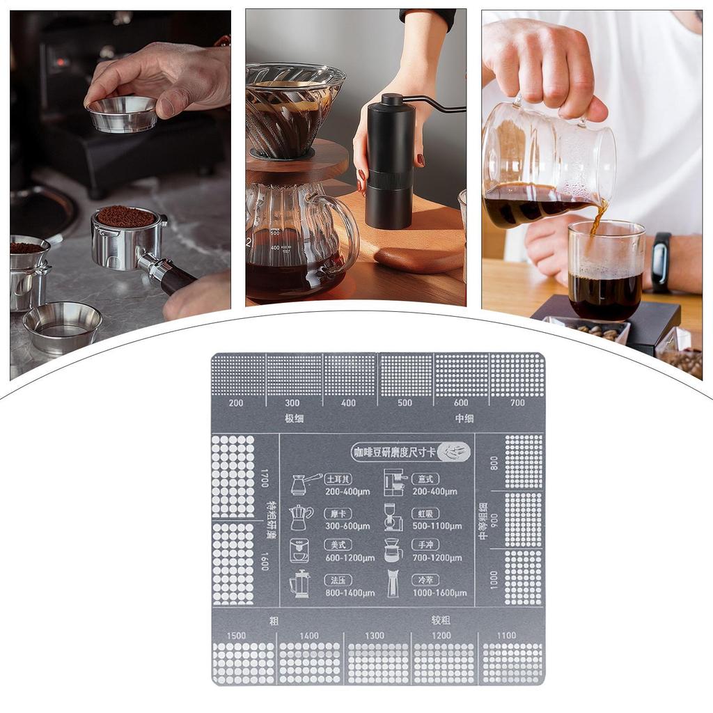Grinding Scale Reference Card Italian Hand-brewed Coffee Powder Thickness Comparison Card Bean Grinding Auxiliary Tool