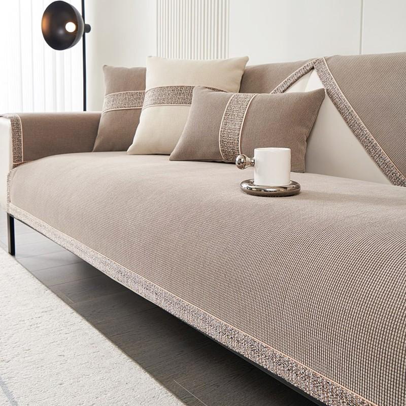 Sjofnil Sofapute Fire Sesonger Universell Sklisikker Pute Rimelig Luksusstil Moderne High-End Lær Sofatrekk Håndklepute