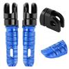 Yctze Pair of Front Foot Pegs Aluminum Alloy Pedals Fits Kawasaki Ninja Z125PRO Z250 / SL Z400Z900 (Blue)