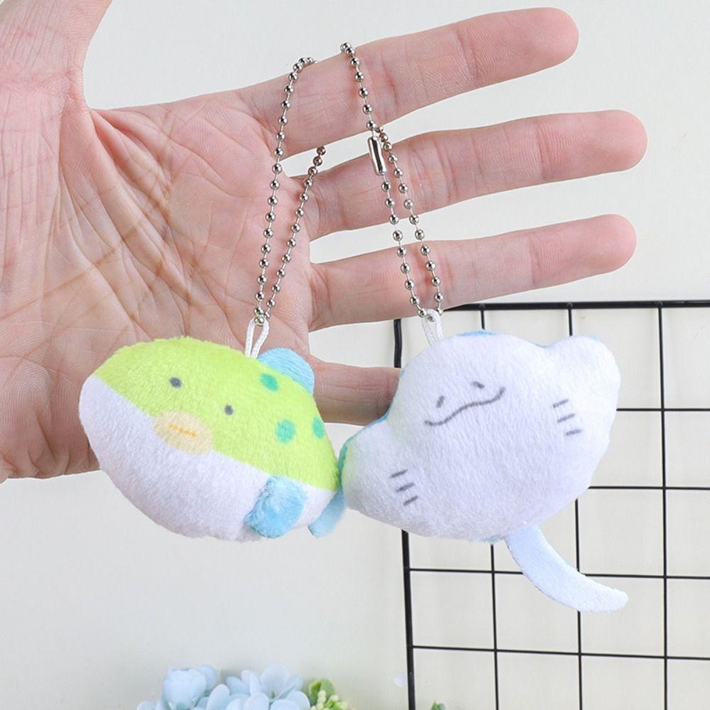 Shark Aquarium Plushies Pendant Cartoon Backpack Decor Seahorse Fish Plush Keyring Kids