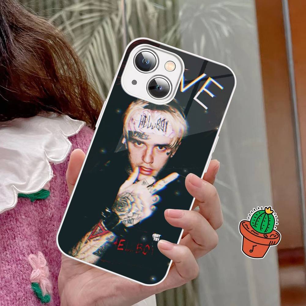 

L-LilS P-Peeps Singer Phone Case Tempered Glass For iphone 14 13 12 11 Pro Mini XS MAX 14Plus X XS XR Fundas iphone Xs Max