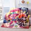 The Kawaii PoppyTrolls World Tour Themed Flannel Blanket Is Perfect for Kids, Teens, and Fans. It's a Great Bed Blanket or Sofa