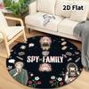 Spy Family Round Area Rug Carpet Rug For Living Room Bedroom Sofa Playroom Decor Nonslip Floor Mat